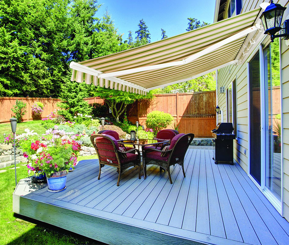 European Striped Awning